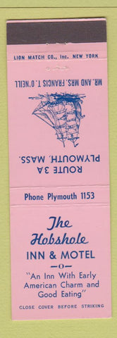 Matchbook Cover - The Hobshole Inn Motel Plymouth MA