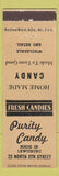 Matchbook Cover - Purity Candy Lewisburg PA?
