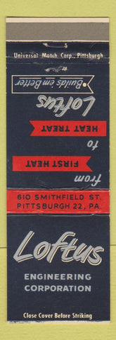 Matchbook Cover - Loftus Engineering Corp Pittsburgh PA