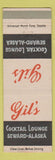 Matchbook Cover - Gil's Cocktail Lounge Sewark AK