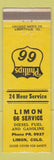 Matchbook Cover - Phillips 66 oil gas Limon Colorado