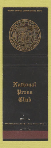 Matchbook Cover - National Press Club Washington DC