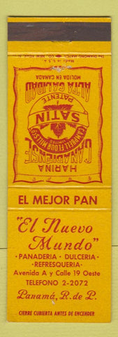 Matchbook Cover - Harina Canadiense Campbell Flour Panama El Nuevo Mundo