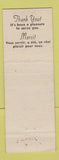 Matchbook Cover - Au Grand Boulevard Restaurant Pont De Quebec QC