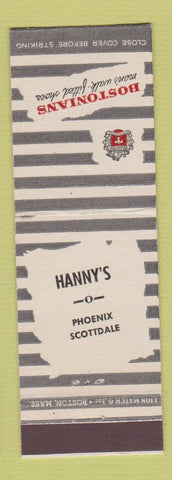 Matchbook Cover - Bostonians Men's Shoes Hanny's Phoenix AZ