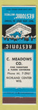 Matchbook Cover - Restonic Mattress C Meadows Furniture Richland Center WI