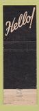 Matchbook Cover - Fifth Avenue Hotel New York City