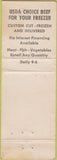 Matchbook Cover - Beeves Meats Costa Mesa CA WORN
