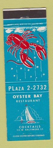 Matchbook Cover - Oyster Bay Restaurant Baltimore? WEAR