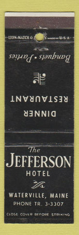 Matchbook Cover - Jefferson Hotel Waterville ME