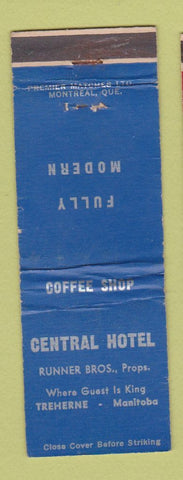 Matchbook Cover - Central Hotel Treherne MB WEAR