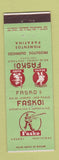 Matchbook Cover - Fasko Sao Paulo Brazil Fertilizer