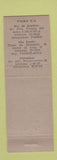 Matchbook Cover - Fasko Sao Paulo Brazil Fertilizer