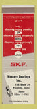 Matchbook Cover - SKF Bearings Western Bearings Pocatello ID