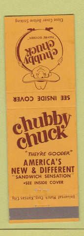 Matchbook Cover - Chubby Chuck Restaurants Wichita KS