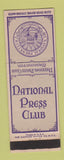 Matchbook Cover - National Press Club Washington DC