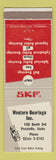 Matchbook Cover - SKF Bearings Western Bearings Pocatello ID