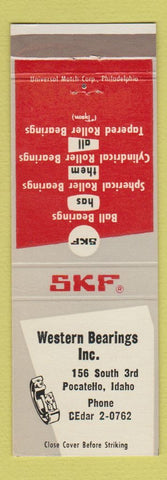 Matchbook Cover - SKF Bearings Western Bearings Pocatello ID