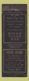 Matchbook Cover - Hotel Elder Bryan OH Hotel Marsh Van Wert WEAR