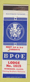 Matchbook Cover - Elks Lodge Petersburg AK WEAR