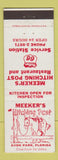 Matchbook Cover - Meeker's Hitching Post Avon Park FL Phillips 66 oil gas