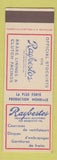 Matchbook Cover - Raybestos Brake Linings Belgium