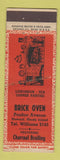 Matchbook Cover - Brick Oven Howard RI ADVANCE WEAR
