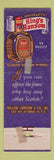 Matchbook Cover - King's Ransom Scotch William Jameson