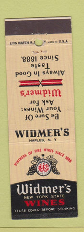 Matchbook Cover - Widmer's Wines