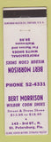 Matchbook Cover - Bert Morrison Wilbur Coon Shoes St Petersburg FL