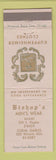 Matchbook Cover - Kuppenheimer Men's Clothes Bishop's Coral Gables Miami FL