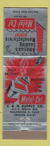 Matchbook Cover - Metal Cal C&H Supply Inglewood CA