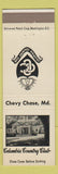 Matchbook Cover - Columbia Country Club Chevy Chase MD