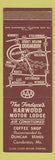 Matchbook Cover - Fordyce's Harwood Motor Lodge Camdenton MO