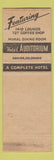 Matchbook Cover - Hotel Auditorium Denver Colorado
