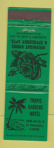 Matchbook Cover - Tropic Gardens Motel St Petersburg FL
