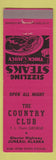Matchbook Cover - The Country Club Juneau AK restaurant