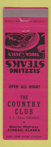Matchbook Cover - The Country Club Juneau AK restaurant