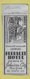 Matchbook Cover - Perrault Hotel Johnson City NY SAMPLE TRIMMED