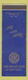 Matchbook Cover - Rotary Club of Montreal QC