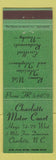 Matchbook Cover - Charlotte Motor Court NC