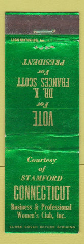 Matchbook Cover - Stamford CT Business & Professional Women's Club