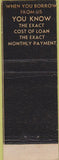 Matchbook Cover - Ohio Finance Co Pittsburgh PA