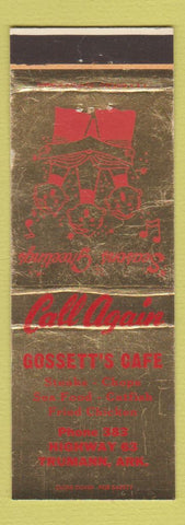 Matchbook Cover - Gossett's Cafe Trumann AR Christmas