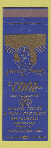 Matchbook Cover - Alamo Court Davy Crockett Restaurant Walnut Ridge AR