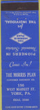 Matchbook Cover - Morris Plan Savings York PA