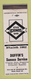 Matchbook Cover - Duffin's Sunoco oil gas WEAR