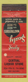Matchbook Cover - Sealy Mattresses Central Liquor Denver Colorado
