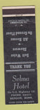 Matchbook Cover - Selma Hotel Benson MN