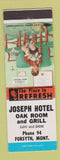 Matchbook Cover - Joseph Hotel Oak Room Forsyth MT